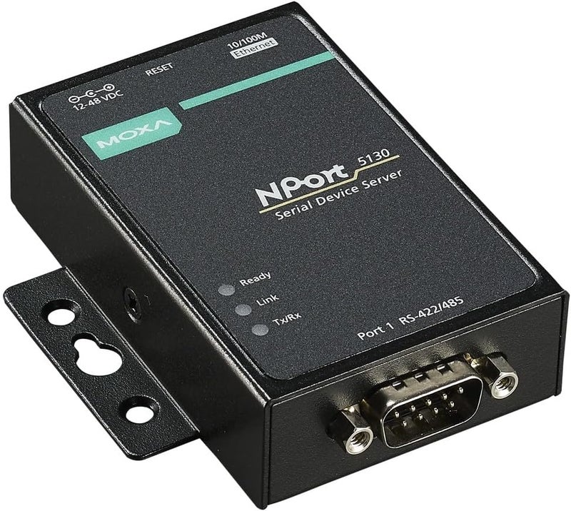 MOXA NPort 5130-1 Port Device Server, 10/100 Ethernet, RS-422/485, DB9 Male - Image 2